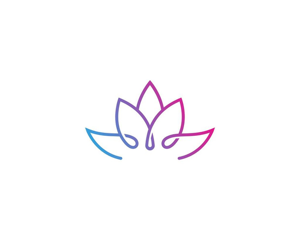 beleza vetor lótus flores design logotipo modelo ícone - Vetor, Imagem
