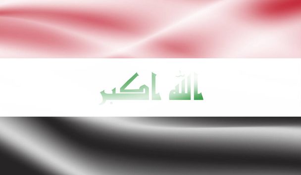 El sallayan grunge desenli Irak bayrağı. Vektör arkaplanı. - Vektör, Görsel
