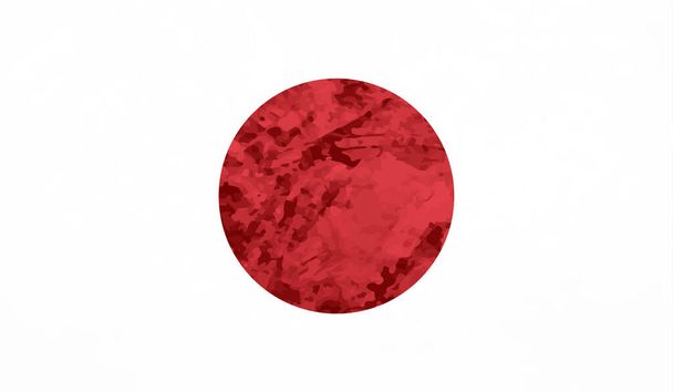 Grunge Vektor Japan Flagge bunt für Web und Design - Vektor, Bild