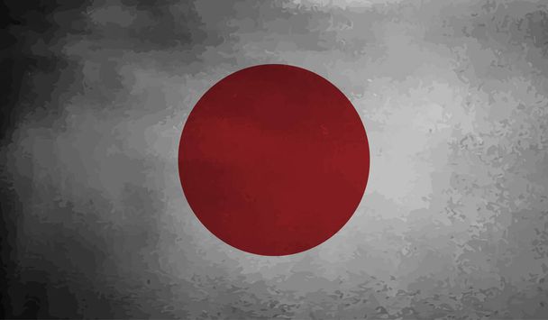Grunge vector japan vlag kleurrijk voor web en design werk - Vector, afbeelding