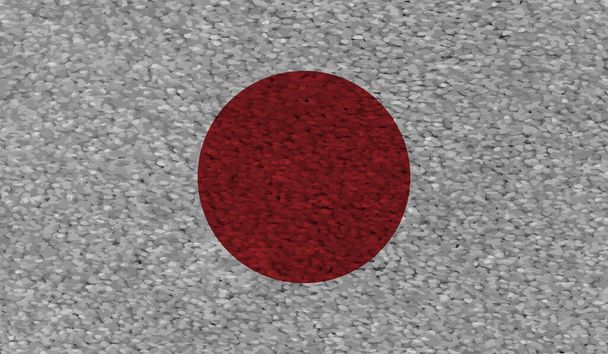 Grunge vector Japón bandera colorido para la web y el trabajo de diseño - Vector, Imagen