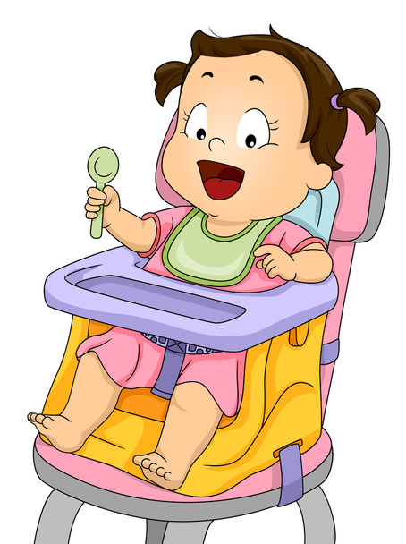 Baby Girl Booster Seat - Photo, Image