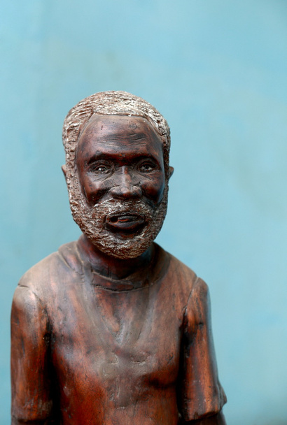 Figure humaine en bois Sénégal
 - Photo, image