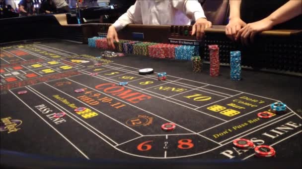 Dice rolling across a craps table - Footage, Video