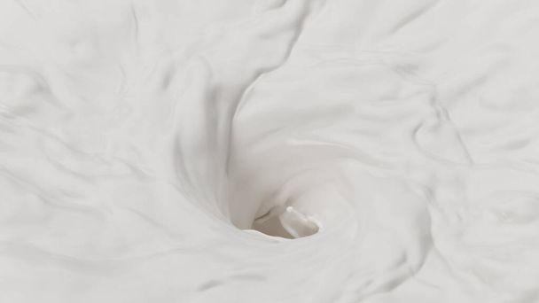 Splash of milk in closeup, fresh milkyor dairy cream background - Fotó, kép