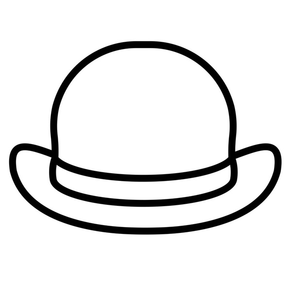 Bowler chapéu chapéu bowler ícone - Vetor, Imagem