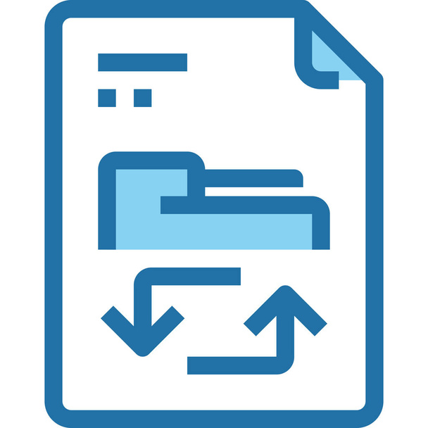 arrow document exchange icon in Filled outline style - Vector, Image