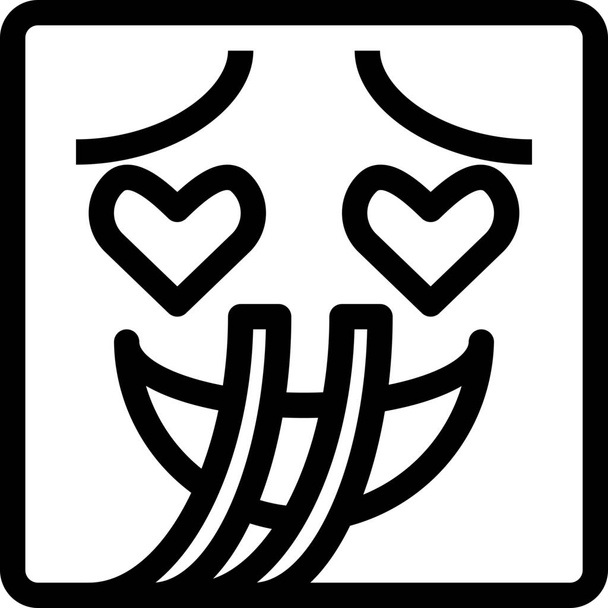 avatar emoji emotie icoon in contouren stijl - Vector, afbeelding