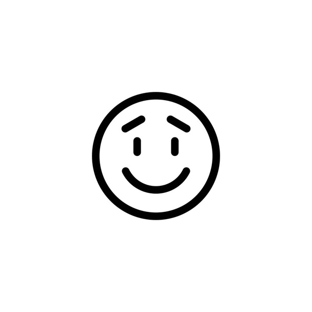 triste sourire icône emoji - Vecteur, image
