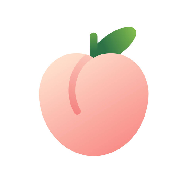 персик органічний солодкий ікон у стилі Smooth - Вектор, зображення