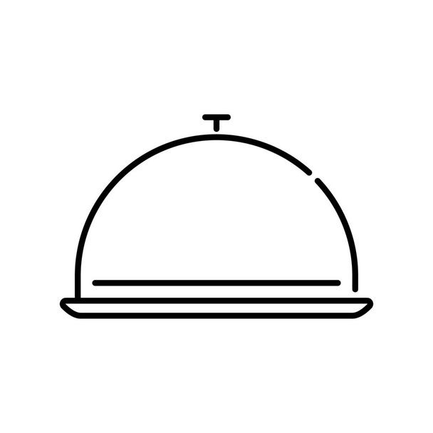 catering cloche τραπεζαρία εικονίδιο σε στυλ περίγραμμα - Διάνυσμα, εικόνα