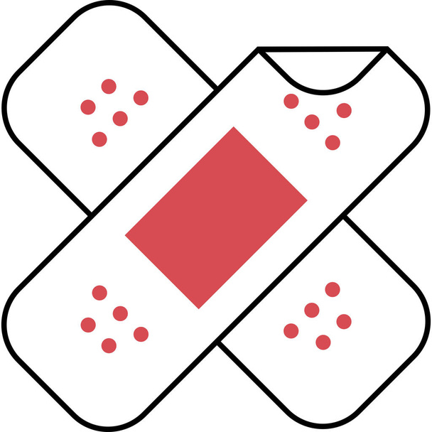 ícone de bandagem ajuda adesiva em Hospitais & categoria de cuidados de saúde - Vetor, Imagem