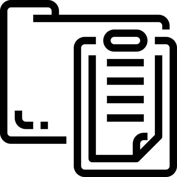 business clipboard document icon in Outline style - Vector, Image