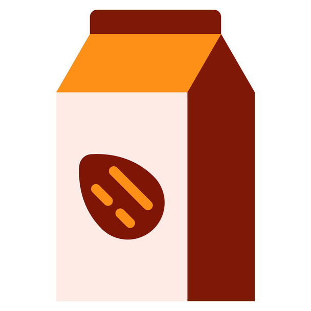 almond beverage dairy icon - Vector, Image