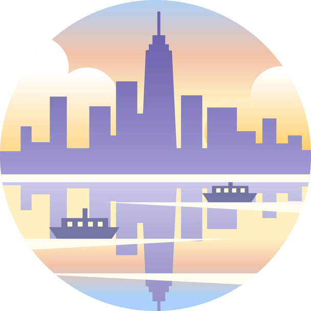 Amerika Stadtbild Empire State Building Ikone in der Kategorie Kultur & Gemeinden - Vektor, Bild