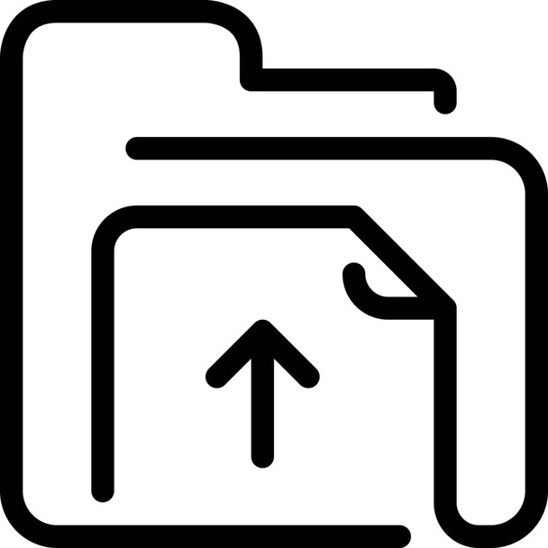 icône de fichier de document flèche dans le style Outline - Vecteur, image