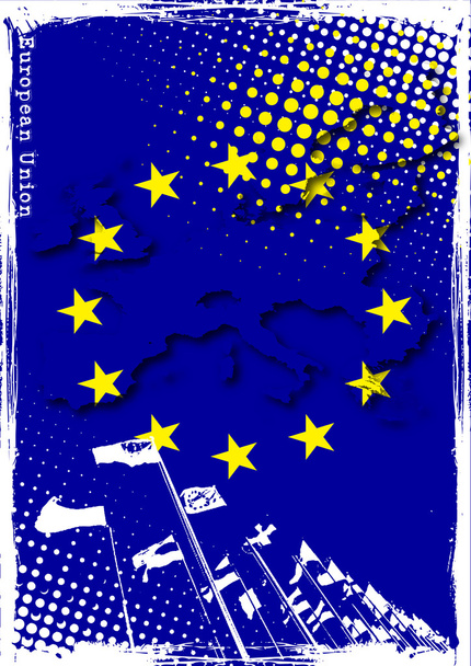 plakat z UE - Wektor, obraz