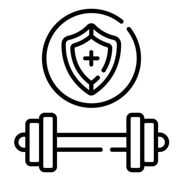 safe excercise healthcare icon - Vector, Image