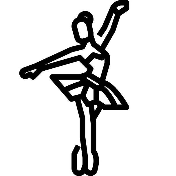 Kültür & toplulukları kategorisinde bale koreografisi ikonu - Vektör, Görsel