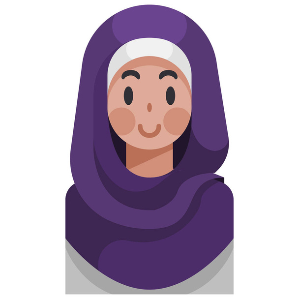 headdress hijab islam icon - Vector, Image