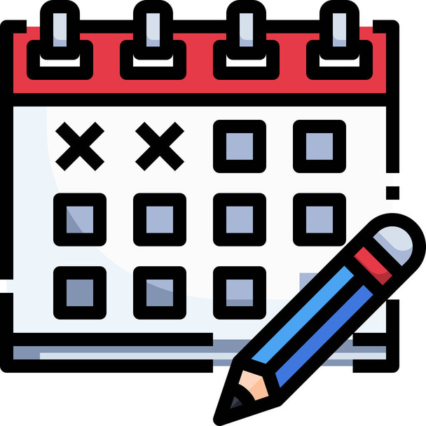 adminisztrációs naptár dátuma ikon - Vektor, kép