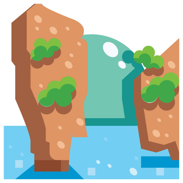 bond building island icon in Flat style - Vector, Image