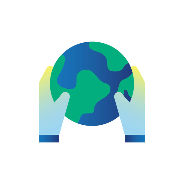 Кампанія екологічна ікона Землі в стилі Smooth - Вектор, зображення