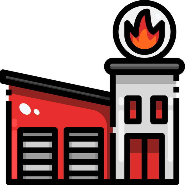 icône d'incendie dans la catégorie des services d'urgence - Vecteur, image