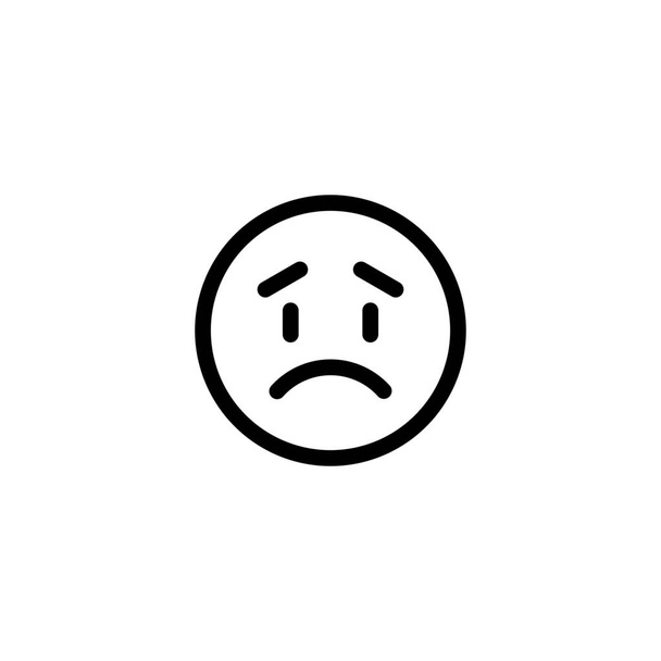 ikona smutného emoji výrazu - Vektor, obrázek
