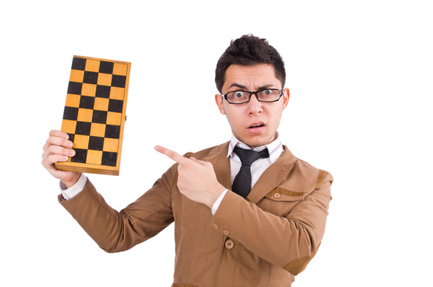 Jogador de xadrez engraçado
 - Foto, Imagem