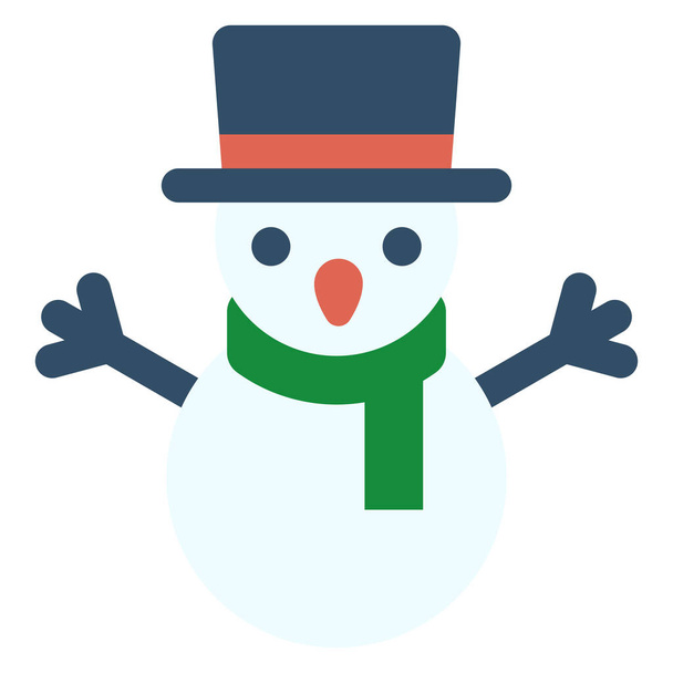 sněhulák vánoční zimní ikona v vánoční kategorii - Vektor, obrázek