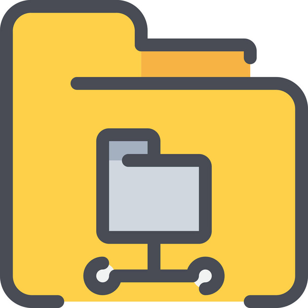 connect database document icon in Filled outline style - Vector, Image