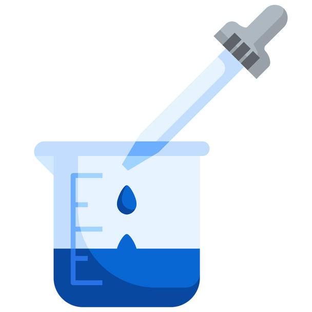 dropper drops flask icon - Vector, afbeelding