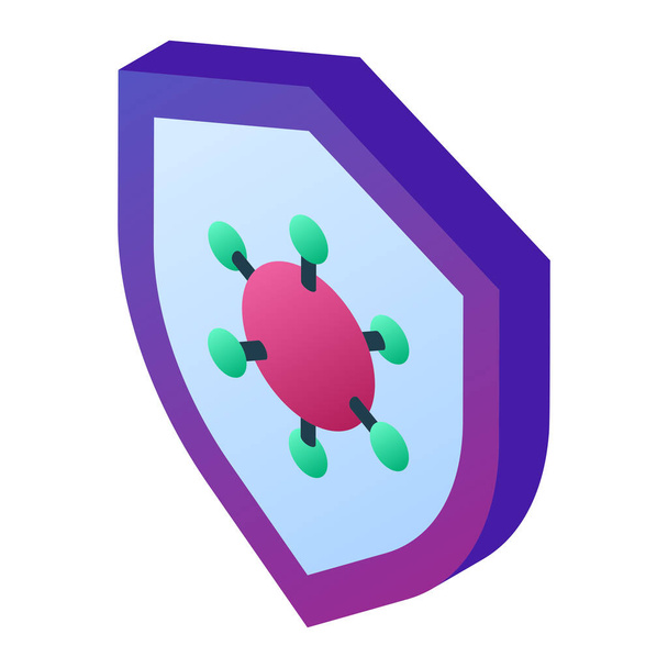 security protection shield icon - Vector, Image