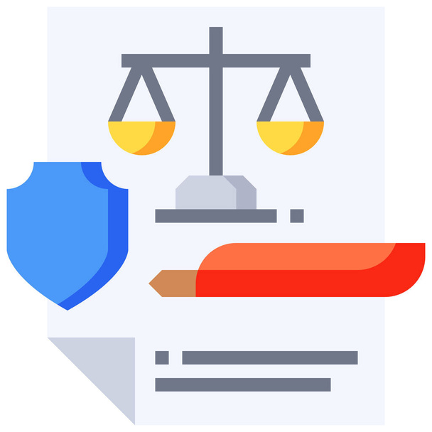 icono de documento de derecho de justicia - Vector, imagen