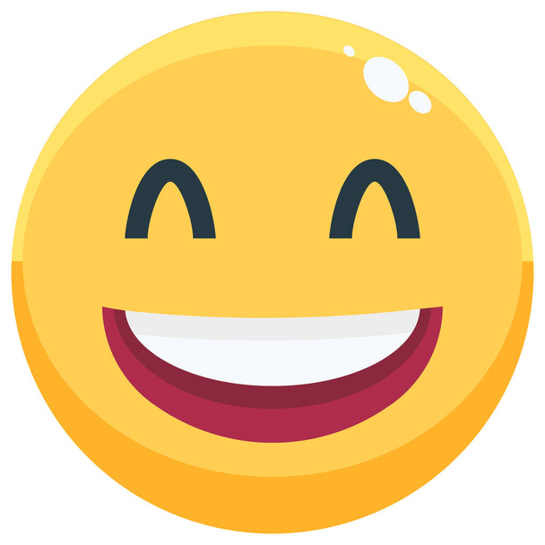 emoji emotivní ikona v plochém stylu - Vektor, obrázek