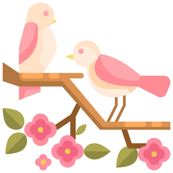 animal bird flower icon in Spring category - Wektor, obraz
