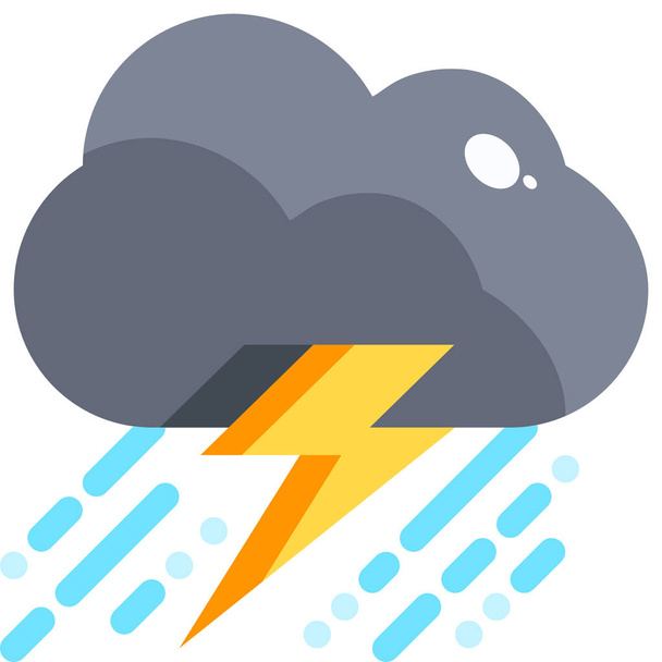 klíma felhők eső ikon Időjárás kategóriában - Vektor, kép