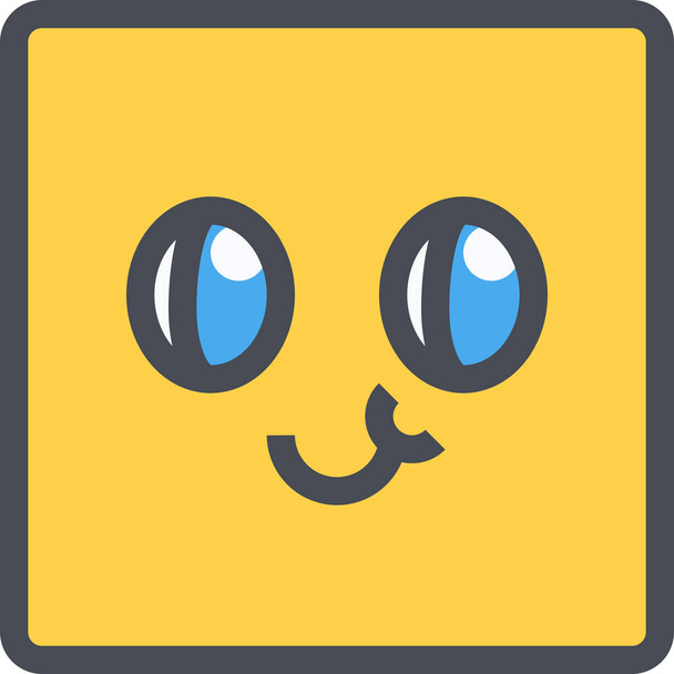 avatar emoji emotion icon ve vyplněném stylu osnovy - Vektor, obrázek