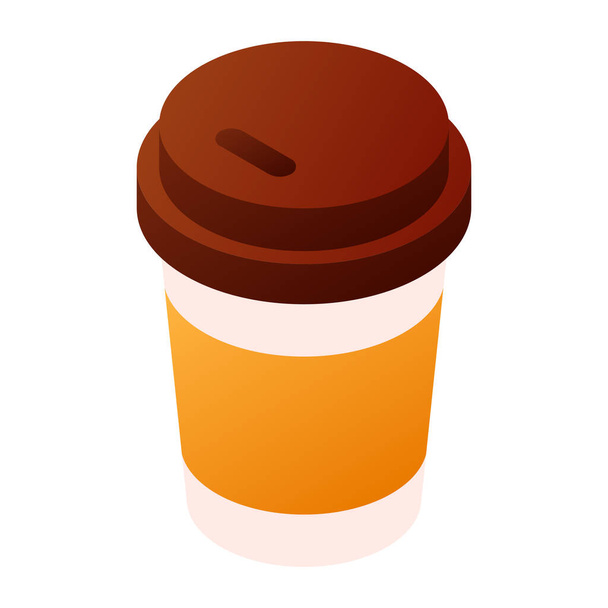cafeïne cappuccino icoon - Vector, afbeelding