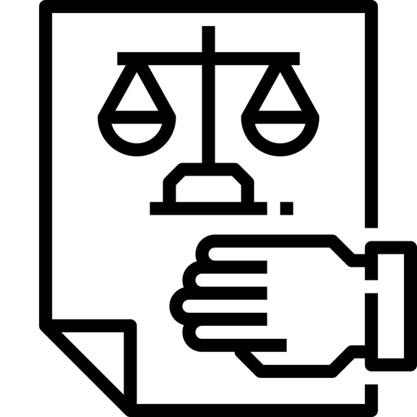 hand law document icon - Vector, Image