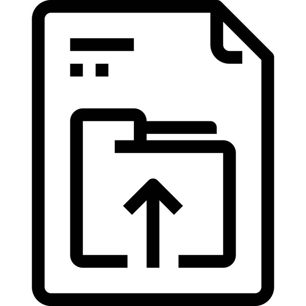 ikona dokumentu obchodních dat ve stylu osnovy - Vektor, obrázek
