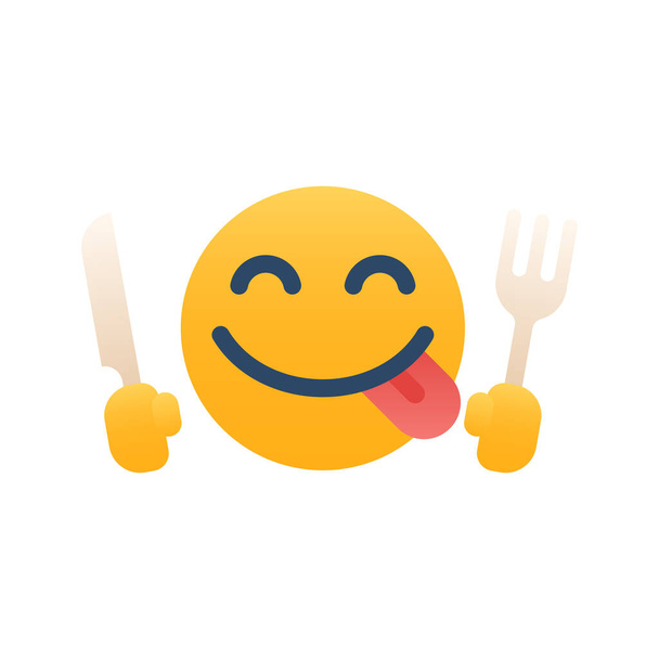 περιπλανώμενο εικονίδιο έκφρασης emoji - Διάνυσμα, εικόνα