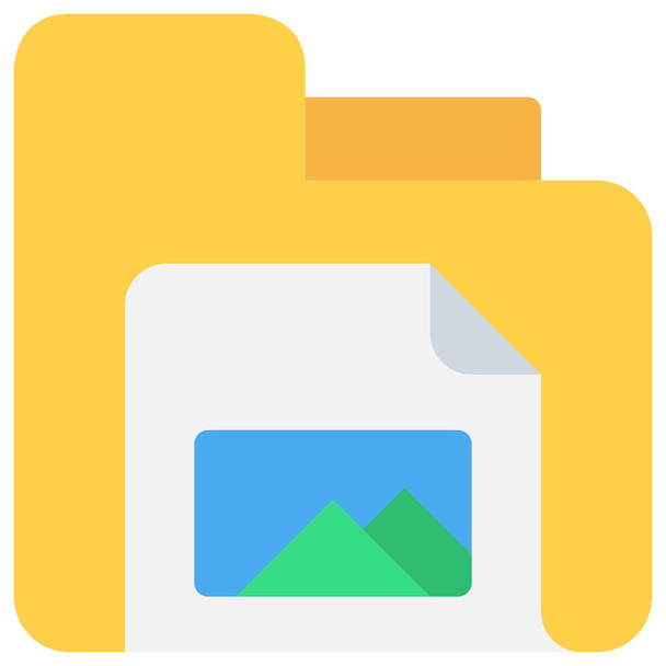 document file folder icon in Flat style - Vector, Image