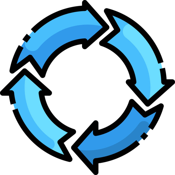 flecha círculo icono de intercambio - Vector, Imagen