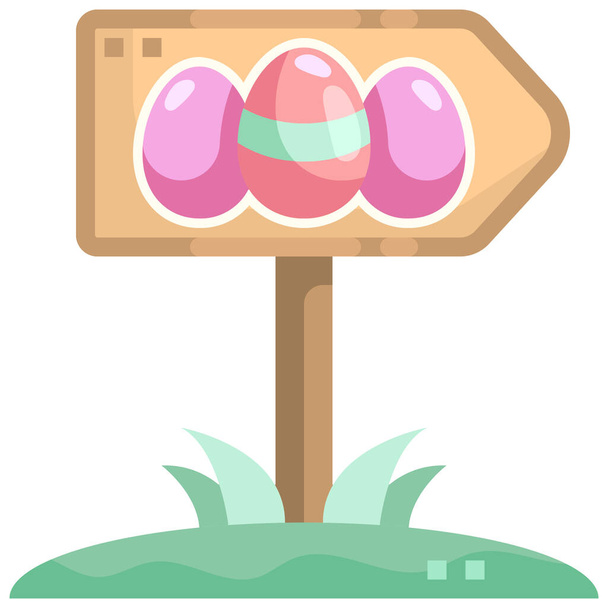 icono del panel de Pascua direccional en estilo plano - Vector, Imagen