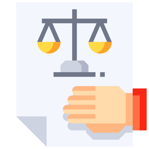 juez escala mano icono - Vector, imagen