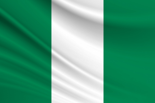 Bandera de Nigeria. Textura de la tela de la bandera de Nigeria. - Foto, Imagen
