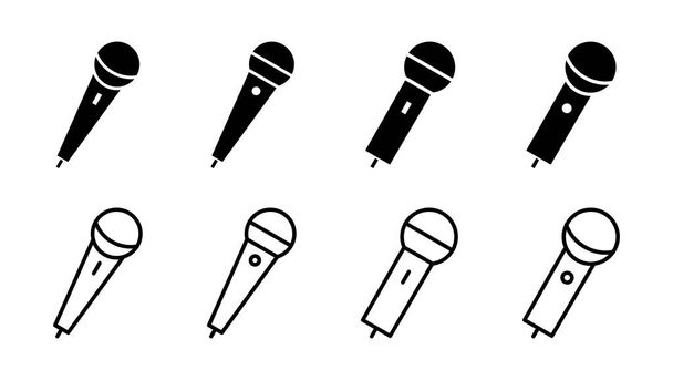 Set icona microfono. icona del karaoke vettoriale - Vettoriali, immagini