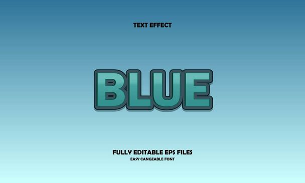 kék stílusú szerkeszthető szöveg hatása - Vektor, kép